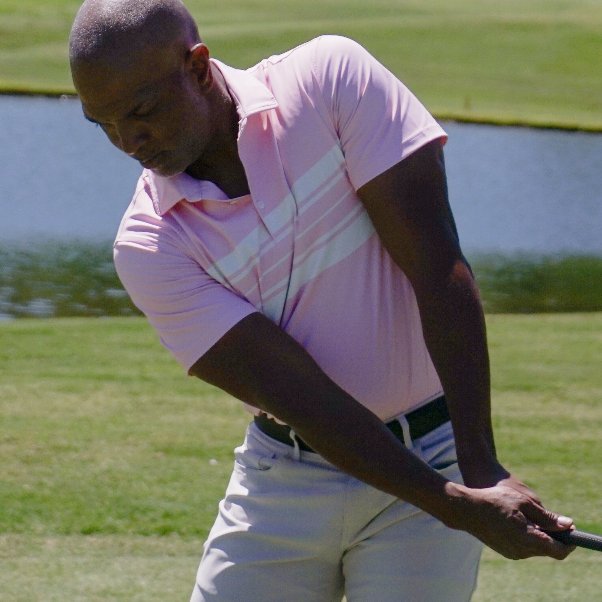 Pink Stripe Polo