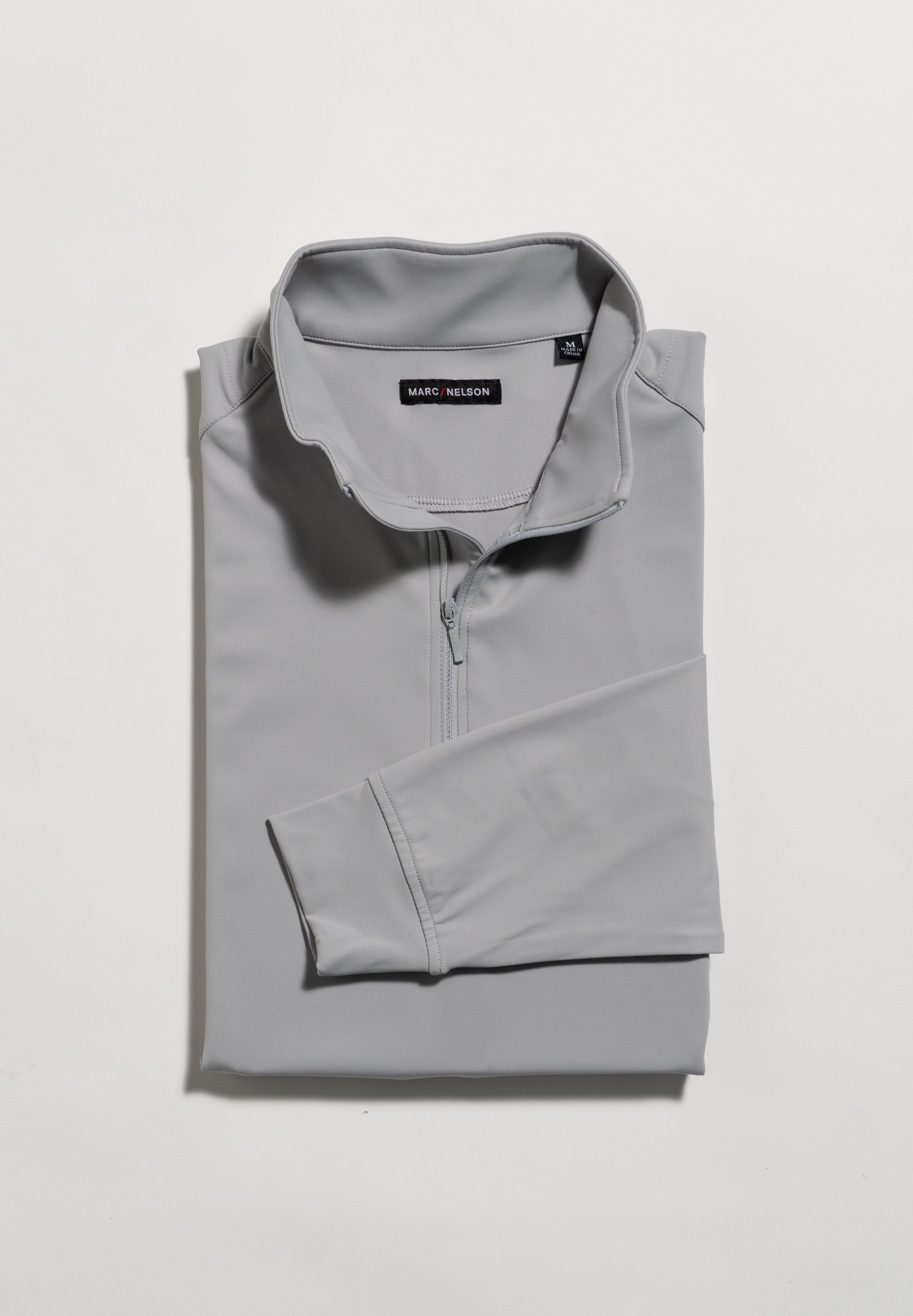 Performance Quarter Zip Light Gray