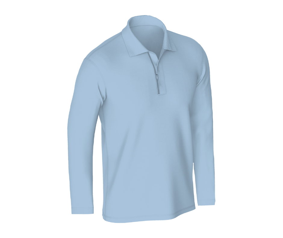 Performance Quarter Zip Blue Fog