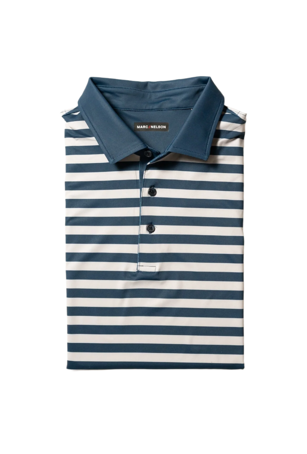 Navy and Gray Stripe Golf Polo