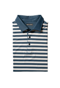 Navy and Gray Stripe Golf Polo